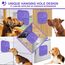 Lesipee Leckmatte für Hunde/Katzen, Langsamfütterer, Angstlöser, Hundespielzeug-Futtermatte, für Butter, Joghurt, Erdnussbutter, Baden, Fellpflege, Training, Beruhigungsmatte, 2er-Pack (Cyan & Lila)