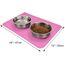 Joytale Silikon-Futtermatte für Hunde, rutschfeste wasserdichte Futtermatte mit erhöhtem Rand für Hunde und Katzen,53 x 37cm, Rosa