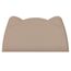 OHMO Napfunterlage für Kleine Hunde und Katze, Unterlage für Katzennapf, rutschfeste Futterunterlage aus Silikon, Wasserdicht, Beige 52x30cm