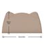 OHMO Napfunterlage für Kleine Hunde und Katze, Unterlage für Katzennapf, rutschfeste Futterunterlage aus Silikon, Wasserdicht, Beige 52x30cm