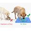 Joytale Silikon-Futtermatte für Hunde, rutschfeste wasserdichte Futtermatte mit erhöhtem Rand für Hunde und Katzen,53 x 37cm, Blau