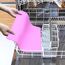 Joytale Silikon-Futtermatte für Hunde, rutschfeste wasserdichte Futtermatte mit erhöhtem Rand für Hunde und Katzen,53 x 37cm, Rosa