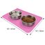 Joytale Silikon-Futtermatte für Hunde, rutschfeste wasserdichte Futtermatte mit erhöhtem Rand für Hunde und Katzen,47 x 30cm, Rosa