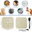 Leckmatte für Hunde und Katzen mit Saugnäpfen, langsames Füttern, Lecken für Angstzustände, Hundespielzeug, Fütterungsmatte für Butter, Joghurt, Erdnuss, Haustier-Badetrainingsmatte, 20 * 20cm