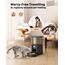 Futterautomat Katze - Katzenfutter Automat mit Programmierbarem Timer - 1-6 Mahlzeiten pro Tag - Futterspender Hund mit Pressedeckel und 10s Aufnahmefunktion - 3L