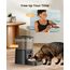 oneisall 3.5L Futterautomat Katze, Katzenfutter Automat mit Programmierbarem Timer, 1-6 Mahlzeiten pro Tag, Futterspender für Katzen/Hunde, mit Edelstahlnapf