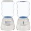 Amazon Basics 2 Stück, Hundefutter- und Wasserspender, Futter- und Wasserspender für Haustiere, Größe S, Klar, Grau