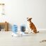 Amazon Basics Futter- und Wasserspender für Hunde, 2.5 Gallons, Größe L, Weiß, Klar