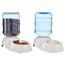 Amazon Basics Futter- und Wasserspender für Hunde, 2.5 Gallons, Größe L, Weiß, Klar