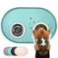 Conlun Napfunterlage Hund,1,2cm Hohe Ränder Futtermatte Katzen zur Vermeidung von Verschüttungen,BPA-Freie Silikonmatte mit Rand Gummi-Hundenapf Unterlage für Futter-und Wassernäpfe(Türkis,48x30cm)LVS