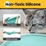 Conlun Napfunterlage Hund,1,2cm Hohe Ränder Futtermatte Katzen zur Vermeidung von Verschüttungen,BPA-Freie Silikonmatte mit Rand Gummi-Hundenapf Unterlage für Futter- und Wassernäpfe(Türkis,81x51 cm)