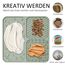 Wingcases-Schleckmatte Hund & Katze, 2 Stück Leckmatten 100% Silikon-Welpen- mit Saugnäpfen. Lindert Angst und Langeweile, leicht zu reinigen, (Hellgrün & Asche)