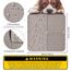 Wingcases-Schleckmatte Hund & Katze, 2 Stück Leckmatten 100% Silikon-Welpen- mit Saugnäpfen. Lindert Angst und Langeweile, leicht zu reinigen(Asche & Beige)