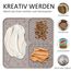 Wingcases-Schleckmatte Hund & Katze, 2 Stück Leckmatten 100% Silikon-Welpen- mit Saugnäpfen. Lindert Angst und Langeweile, leicht zu reinigen(Asche & Beige)