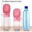 COTOP Hundetrinkflasche für Unterwegs, Tragbare Trinkflasche Hund 550ml, BPA-frei Wasserflasche Hunde to go, Reise Trinknapf für Hunde Klein, Auslaufsicher Wasserspender Pet Outdoor (rosa)