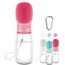 COTOP Hundetrinkflasche für Unterwegs, Tragbare Trinkflasche Hund 550ml, BPA-frei Wasserflasche Hunde to go, Reise Trinknapf für Hunde Klein, Auslaufsicher Wasserspender Pet Outdoor (rosa)