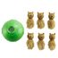 Outward Hound Nina Ottosson Dog Snuffle N' Treat Ball Interaktive Leckerbissen Ball Hund Puzzle Hund Bereicherung Hundespielzeug, Level 2 Intermediate, grün, groß