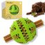 PawsOnly | Hundespielzeug | Leckerli Ball für Hunde | Intelligenzspielzeug | Snackball Hund | Hundebeschäftigung | Futterball Naturkautschuk | Welpenspielzeug | Zahnputzball (Groß 8 cm, Grün)