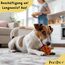 PawsOnly | Hundespielzeug | Leckerli Ball für Hunde | Intelligenzspielzeug | Snackball Hund | Hundebeschäftigung | Futterball Naturkautschuk | Welpenspielzeug | Zahnputzball (Klein 6 cm, Orange)