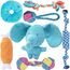 Speedy Panther 7 Stück Hundespielzeug für Kleine Hunde, Plüschspielzeug Quietschspielzeug, Welpe Kauspielzeug, Hundeseil Spielzeug Set für Kleine Mittlere Hunde