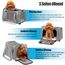 TOFFCAEA Transporttasche für Katze Hund, Hundetransportbox, Faltbare Katzentransportbox, tragbar, 5kg Katzen Hunde Tragebox, für mittelgroße Hunde, Katze (M, Grau) L 43 x B 28 x H 28 cm