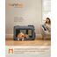 Feandrea Hundebox faltbar, Transportbox Hund, XXXL, Hundetasche, Oxford-Gewebe, Netzstoff, atmungsaktiv tragbar transportabel, Metallrahmen, mit Griffen, Taschen, 102 x 69 x 69 cm, grau PDC10G01