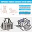 TOFFCAEA Transporttasche für Katze Hund, Hundetransportbox, Faltbare Katzentransportbox, tragbar, 5kg Katzen Hunde Tragebox, für mittelgroße Hunde, Katze (M, Grau) L 43 x B 28 x H 28 cm