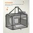 Feandrea Hundebox faltbar, Transportbox Hund, XL, Hundetasche, Oxford-Gewebe, Netzstoff, atmungsaktiv tragbar transportabel, Metallrahmen, mit Griffen, Taschen, 81 x 58 x 58 cm, grau PDC008G01