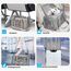 TOFFCAEA Transporttasche für Katze Hund, Hundetransportbox, Faltbare Katzentransportbox, tragbar, 5kg Katzen Hunde Tragebox, für mittelgroße Hunde, Katze (M, Grau) L 43 x B 28 x H 28 cm