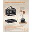 Feandrea Hundebox faltbar, Transportbox Hund, L, Hundetasche, Oxford-Gewebe, Netzstoff, atmungsaktiv tragbar transportabel, Metallrahmen, mit Griffen, Taschen, 70 x 52 x 52 cm, grau PDC70GY