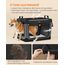 Feandrea Hundebox faltbar, 76,2 cm Transportbox für mittelgroße Hunde, Hundetasche, Oxford-Gewebe, mit 4 Türen aus Netzstoff, Griffen, Taschen für Futter und Wasserflasche, tintenschwarz PDC017B01