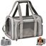 TOFFCAEA Transporttasche für Katze Hund, Hundetransportbox, Faltbare Katzentransportbox, tragbar, 5kg Katzen Hunde Tragebox, für mittelgroße Hunde, Katze (M, Grau) L 43 x B 28 x H 28 cm