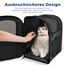 apollo walker HundeRucksack und KatzenRucksack für Kleine Haustiere(Belastbarkeit 2-15kg) - Gepolsterter Rückenstütze Hundetasche Atmungsaktiver Netz-Tierrucksack für Wandern, Reisen, Schwarz