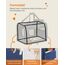 Feandrea Hundebox faltbar, Transportbox Hund, S, Hundetasche, Oxford-Gewebe, Netzstoff, atmungsaktiv tragbar transportabel, Metallrahmen, mit Griffen, Taschen, 50 x 35 x 35 cm, dunkelblau PDC50Z
