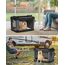 Feandrea Hundebox faltbar, 76,2 cm Transportbox für mittelgroße Hunde, Hundetasche, Oxford-Gewebe, mit 4 Türen aus Netzstoff, Griffen, Taschen für Futter und Wasserflasche, tintenschwarz PDC017B01