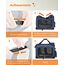 Feandrea Hundebox faltbar, Transportbox Hund, L, Hundetasche, Oxford-Gewebe, Netzstoff, atmungsaktiv tragbar transportabel, Metallrahmen, mit Griffen, Taschen, 70 x 52 x 52 cm, dunkelblau PDC70Z