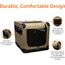 Amazon Basics Hundehütte mit 2 Türen, tragbar, weich, faltbar, weich, Größe M (76 x 54 x 54 cm), Beige