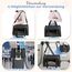 TOFFCAEA Transporttasche für Katze Hund, Hundetransportbox, Faltbare Katzentransportbox, tragbar, 5kg Katzen Hunde Tragebox, für mittelgroße Hunde, Katze (Dunkelgrau, L 43 x B 28 x H 28 cm)