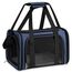 TOFFCAEA Transporttasche für Katze Hund, Hundetransportbox, Faltbare Katzentransportbox, tragbar, 5kg Katzen Hunde Tragebox, für mittelgroße Hunde, Katze (Dunkelblau, L 43 x B 28 x H 28 cm)