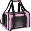 TOFFCAEA Transporttasche für Katze Hund, Hundetransportbox, Faltbare Katzentransportbox, tragbar, 8kg Katzen Hunde Tragebox, für mittelgroße Hunde, Katze (Rosa, L 50 x B 34 x H 34 cm)