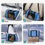 TOFFCAEA Transporttasche für Katze Hund, Hundetransportbox, Faltbare Katzentransportbox, tragbar, 5kg Katzen Hunde Tragebox, für mittelgroße Hunde, Katze (M, Blau) L 43cm x B 28cm x H 28 cm