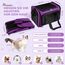 TOFFCAEA Transporttasche für Katze Hund, Hundetransportbox, Faltbare Katzentransportbox, tragbar, 5kg Katzen Hunde Tragebox, für mittelgroße Hunde, Katze (Lila, L 43 x B 28 x H 28 cm)
