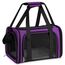 TOFFCAEA Transporttasche für Katze Hund, Hundetransportbox, Faltbare Katzentransportbox, tragbar, 5kg Katzen Hunde Tragebox, für mittelgroße Hunde, Katze (Lila, L 43 x B 28 x H 28 cm)