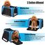 TOFFCAEA Transporttasche für Katze Hund, Hundetransportbox, Faltbare Katzentransportbox, tragbar, 8kg Katzen Hunde Tragebox, für mittelgroße Hunde, Katze (L, Blau) L 50 cm x B 34 cm x H 34 cm