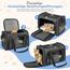 TOFFCAEA Transporttasche für Katze Hund, Hundetransportbox, Faltbare Katzentransportbox, tragbar, 5kg Katzen Hunde Tragebox, für mittelgroße Hunde, Katze (Dunkelgrau, L 43 x B 28 x H 28 cm)