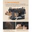 Feandrea Hundebox faltbar, 60 cm Transportbox für kleine Hunde, Hundetasche, Oxford-Gewebe, mit 4 Türen aus Netzstoff, Griffen, Taschen für Futter und Wasserflasche, tintenschwarz PDC016B01
