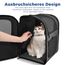 apollo walker HundeRucksack und KatzenRucksack für Kleine Haustiere(Belastbarkeit 2-15kg) - Gepolsterter Rückenstütze Hundetasche Atmungsaktiver Netz-Tierrucksack für Wandern, Reisen, Outdoor Grau