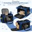 TOFFCAEA Transporttasche für Katze Hund, Hundetransportbox, Faltbare Katzentransportbox, tragbar, 5kg Katzen Hunde Tragebox, für mittelgroße Hunde, Katze (Dunkelblau, L 50 x B 34 x H 34 cm)