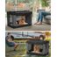 Feandrea Hundebox faltbar, 106,7 cm Transportbox für große Hunde, Hundetasche, Oxford-Gewebe, mit 4 Türen aus Netzstoff, Griffen, Taschen für Futter und Wasserflasche, tintenschwarz PDC021B01