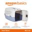 Amazon Basics Hund Transportbox für Haustiere, 2 Türen, 1 Dachöffnung, L 48 x B 32 x H 25 cm, Blau